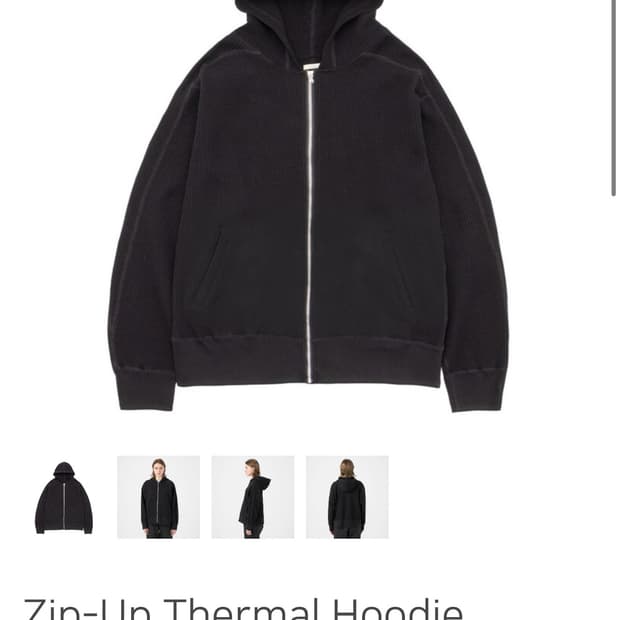 나나미카 zipup thermal hood 