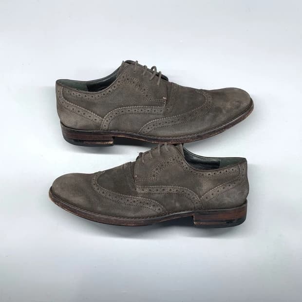 John Varvatos suede wingtip 7.5