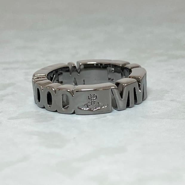 비비안 웨스트우드 레터링 orb 로고 반지(새상품)