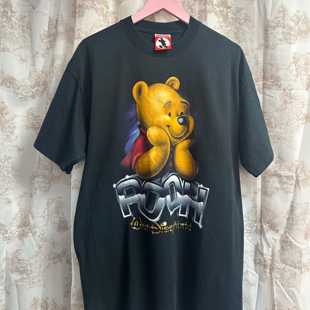 90s~00s USA Disney Parks Y2K Pooh Graffi
