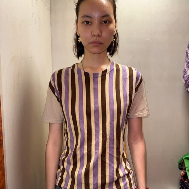 [ISSEY MIYAKE] 이세이 미야케 멀티 스트라이프 티셔츠 