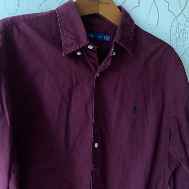 Polo Ralph Lauren 버건디 셔츠 L