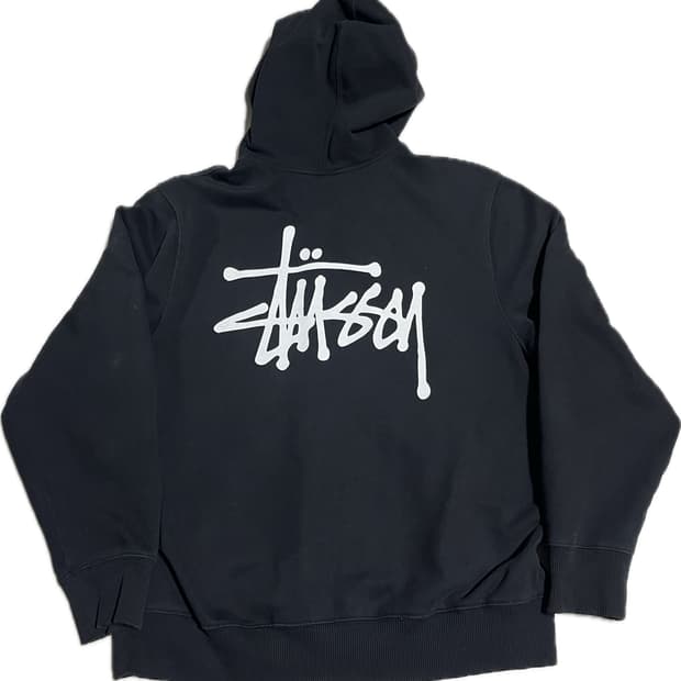 스투시 베이직 후드집업 블랙 M