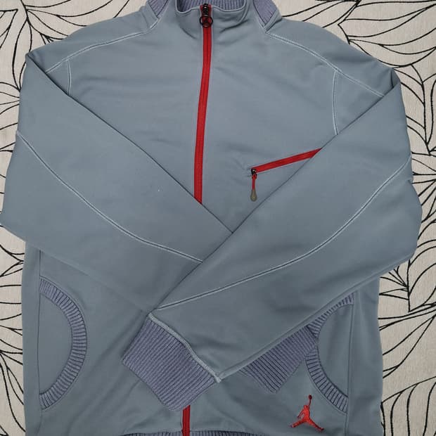 조던 폴리 그레이 투웨이 풀집업 트랙탑 XL