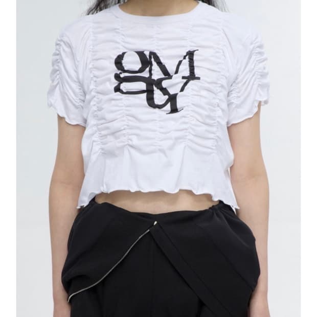 김미더영 G SHIRRING T-SHIRTS 20SS/ WHITE
