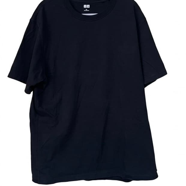 유니클로U 블랙 크루넥 반팔티 XL