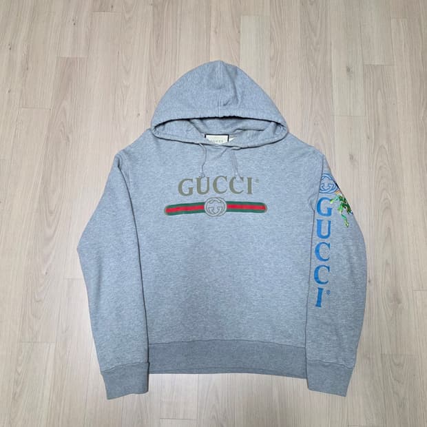 구찌 드래곤 자수 후드티