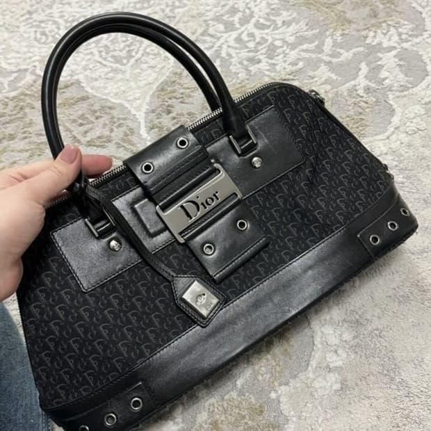 디올 하드코어 보스턴백 정품 빈티지 트로터 Dior 보스턴백