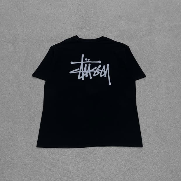 스투시 Stussy 베이직 로고 반팔 티셔츠 블랙