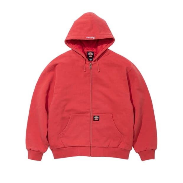 슈프림 디키즈 퀼티드 집업 후드 m