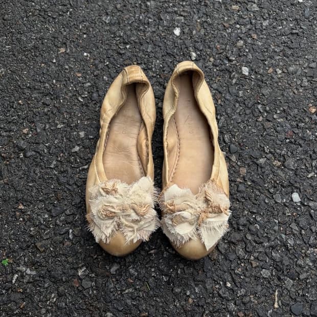 Italy real leather 플랫 슈즈 36.5size