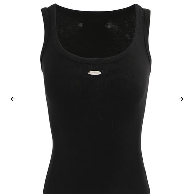 킴서울 111 semi crop tank 블랙