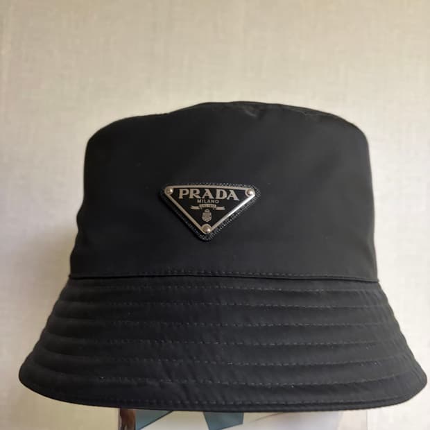 [XL]프라다 리나일론 버킷햇 블랙