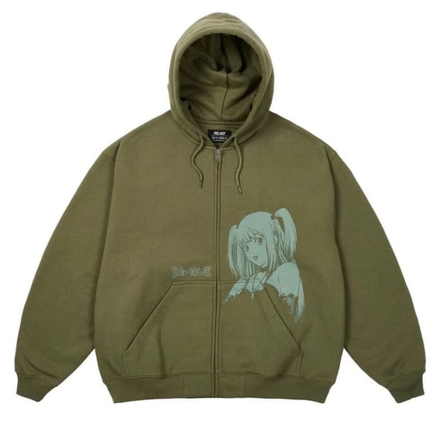25SS 팔라스 x 데스 노트 미사 후드집업 딥 그린 XL
