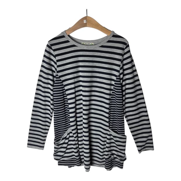 [Beams heart] 빔즈 스트라이프 포켓 롱슬리브