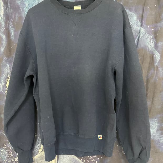 90s 러셀 스웻셔츠 맨투맨 네이비 M