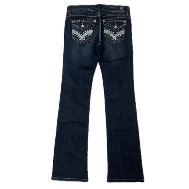 Vtg Y2k 오네갸루 핑크 파츠 진청 로우 세미 부츠컷