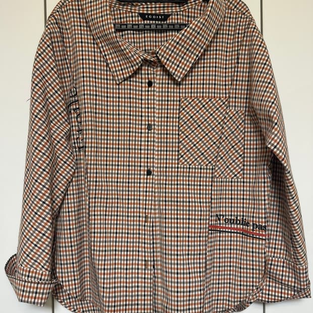 EGOIST 에고이스트 체크 블라우스겸셔츠