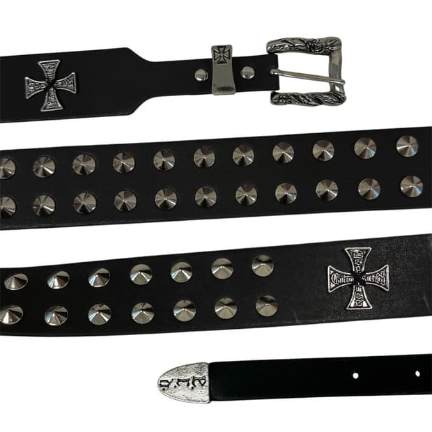 빈티지 무드 로즈크로스 아일렛 징 벨트 