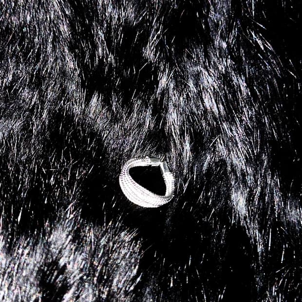 Blink silver open ring
