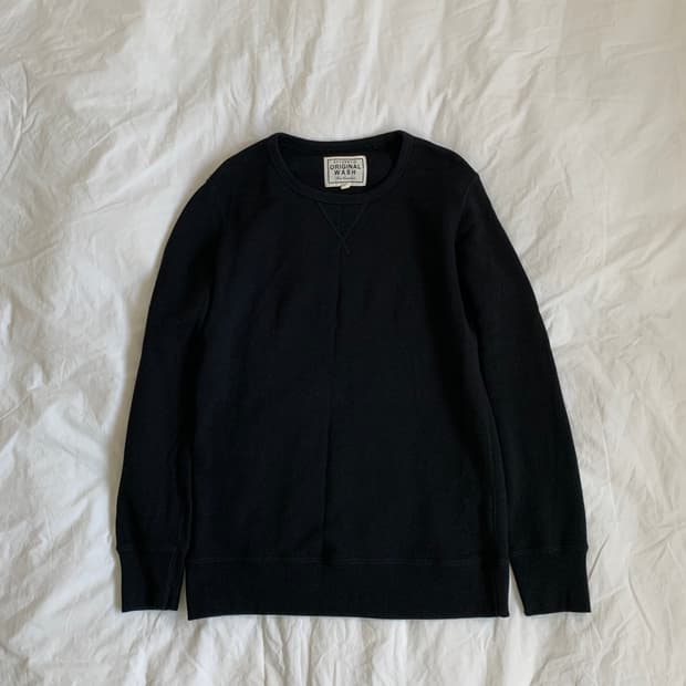 베이직 블랙 맨투맨