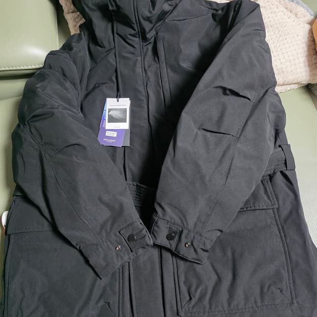 메종미네드 블랙 더블 롱 구스다운 s