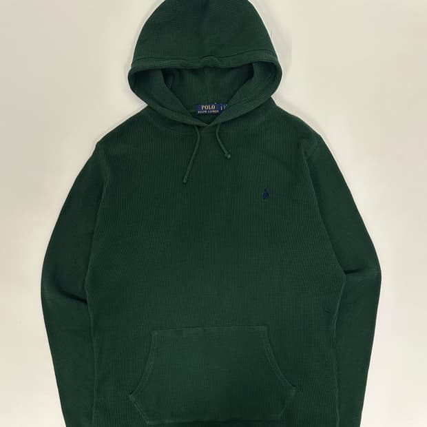 L)폴로 써멀 와플 후드 롱슬리브 