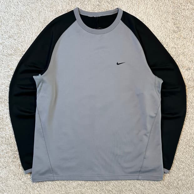 00's 나이키 올드스쿨 스우시 배색 롱슬리브 긴팔