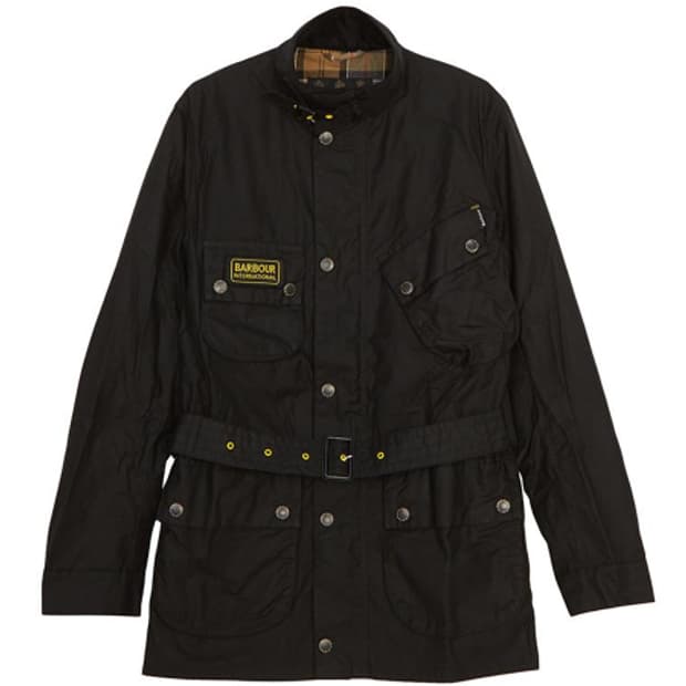 바버 인터내셔널 블랙 벨티드 자켓 L