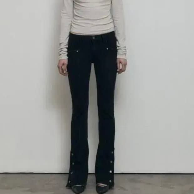 M) 보헤미안서울 버튼 플라이 부츠컷 팬츠 새상품