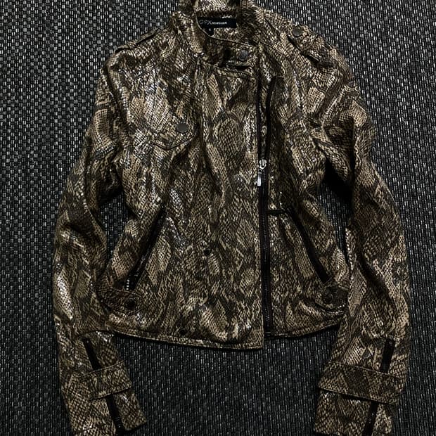 [GGPX]Python Pattern Slim Fit Rider Jack
