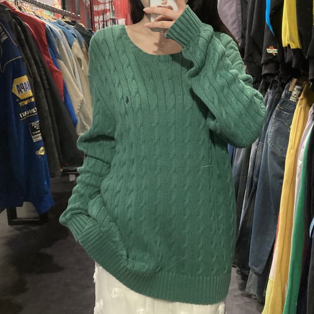 [IM] 폴로 랄프로렌 케이블 니트 민트 그린