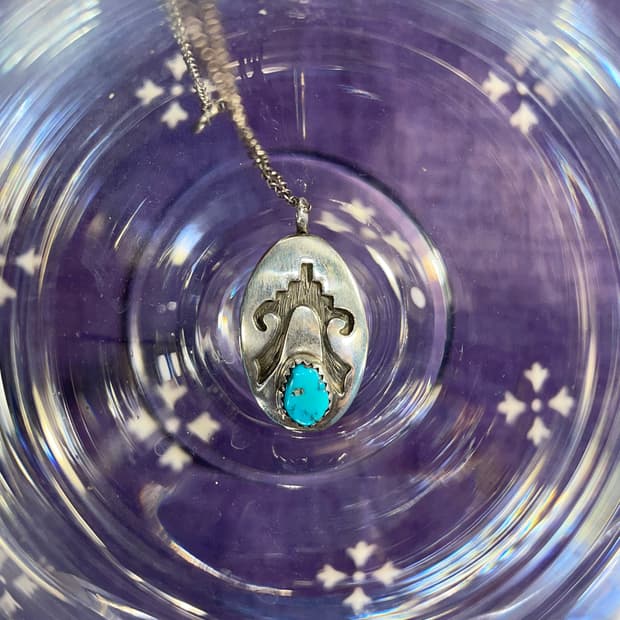 Navajo Silver 925 Turquoise Necklace