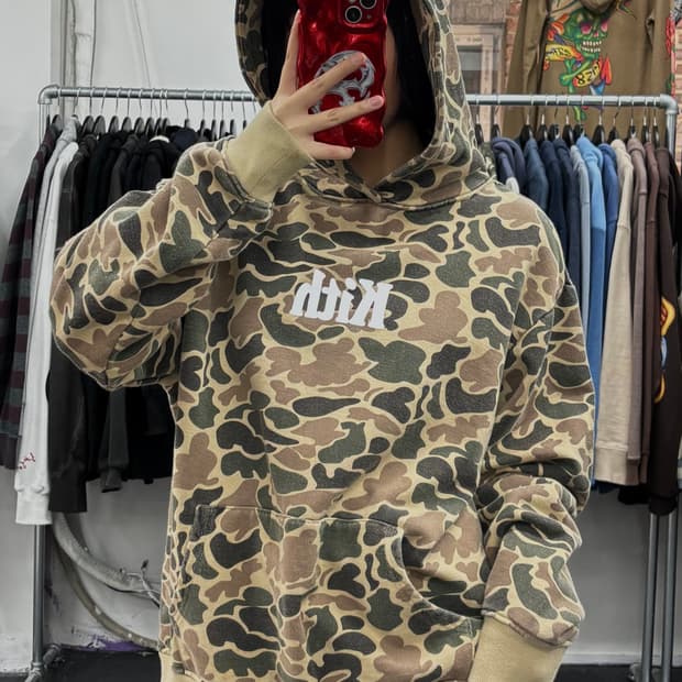 Kith X Timberland 카모 후드티