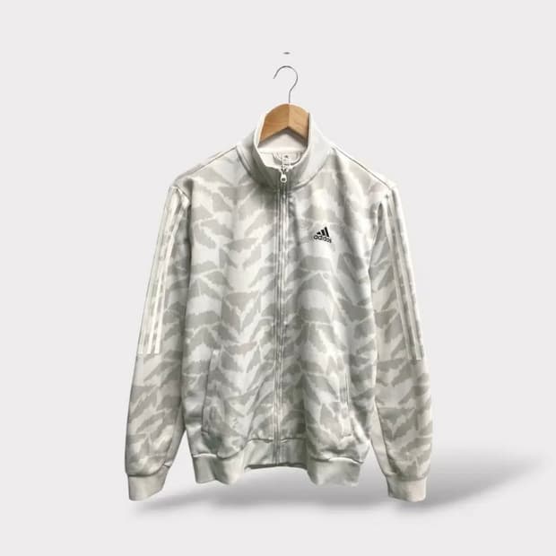 아디다스 희귀 화이트 무늬 트랙탑 L