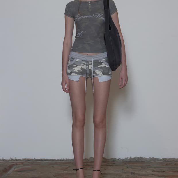 스컬프터 Camouflage Shorts Ash xs