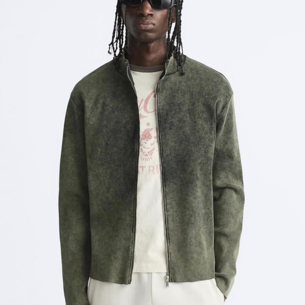 자라 빈티지 리브드 자켓