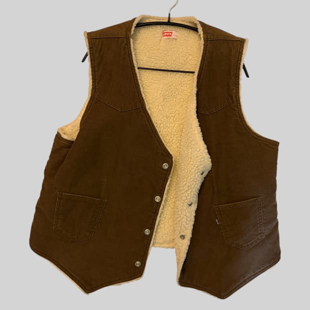 리바이스 쉐르파 베스트 코듀로이 브라운 XL