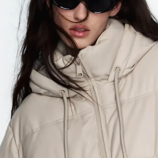 자라 페이크 레더 패딩 3046/202