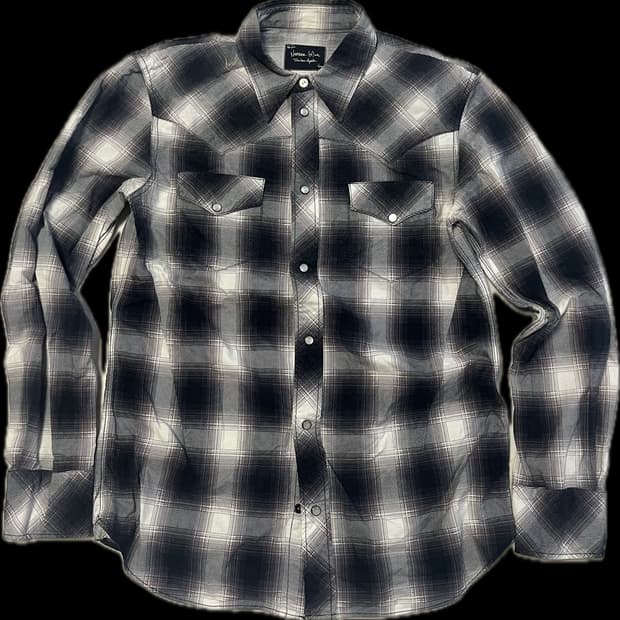 07aw 넘버나인 러브기 옴브레 체크셔츠 3