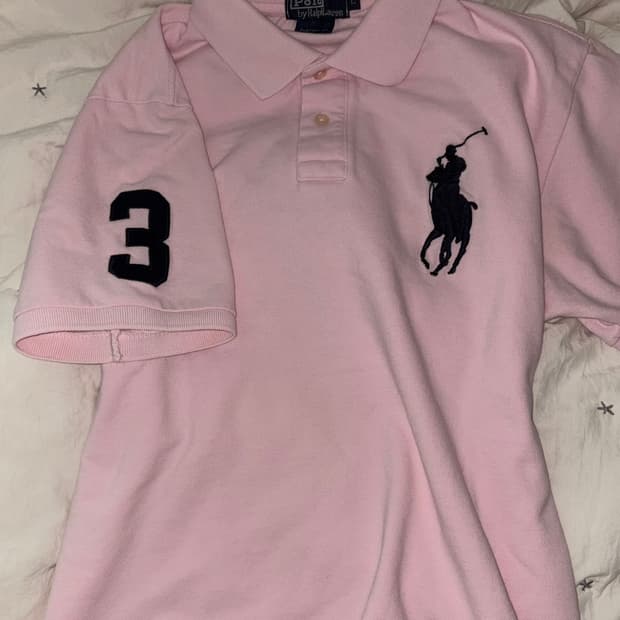 폴로랄프로렌 연핑크 빅포니 폴로 카라티 