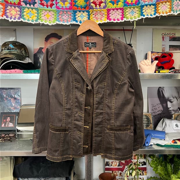 Y2K 브라운 코듀로이 자켓