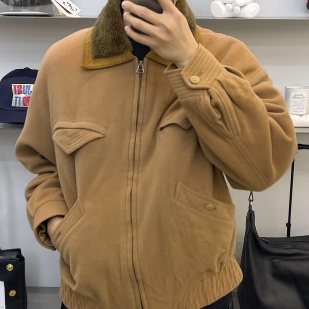 Cristiano Di Thiene 90s 이탈리아 쉐르파 카라 자켓