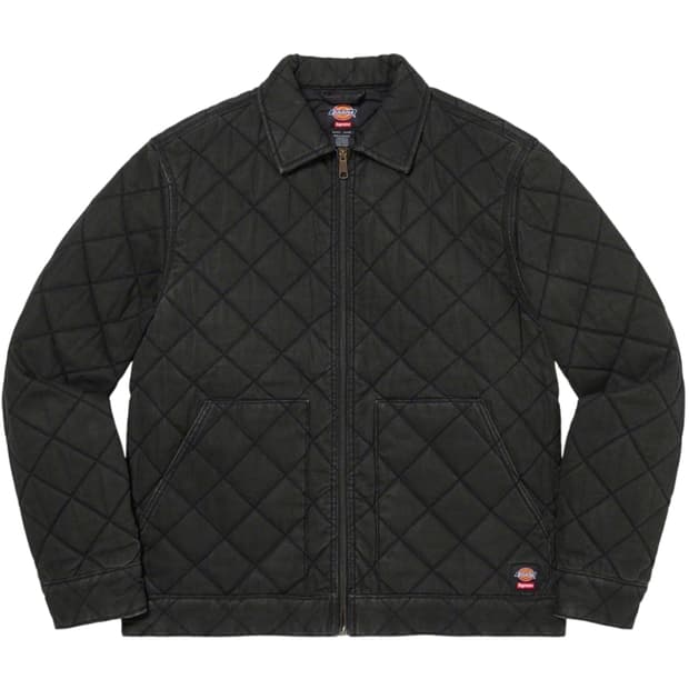 슈프림 x 디키즈 퀼티드 데님 워크 자켓 블랙 (M, 100)
