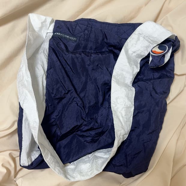 새상품✔️ 티켓투더문 에코백 스몰 10L 네이비화이트