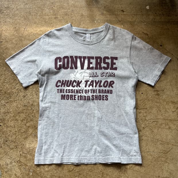 컨버스 멜란지 그레이 반팔 티셔츠
