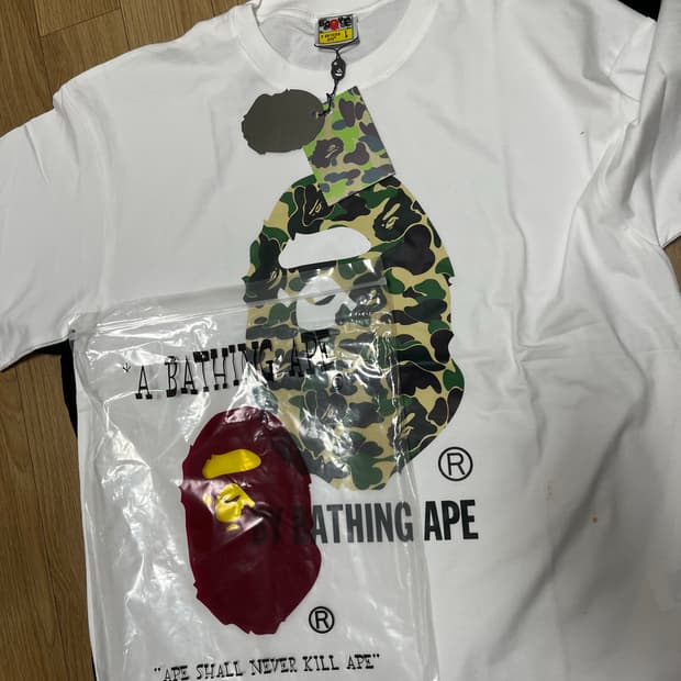 베이프 카모 반팔티 (새상품)  L