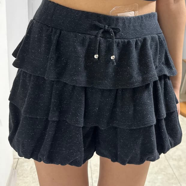 키치 글리터 캉캉 치마바지 