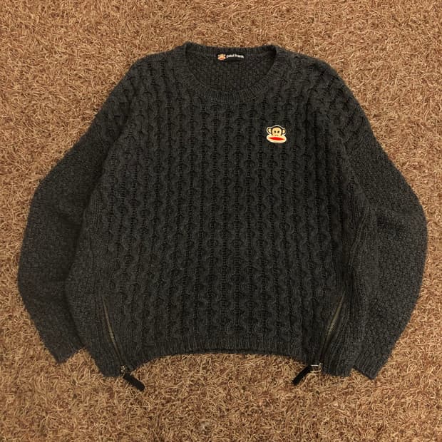 폴프랭크 울 케이블 사이드 지퍼 니트