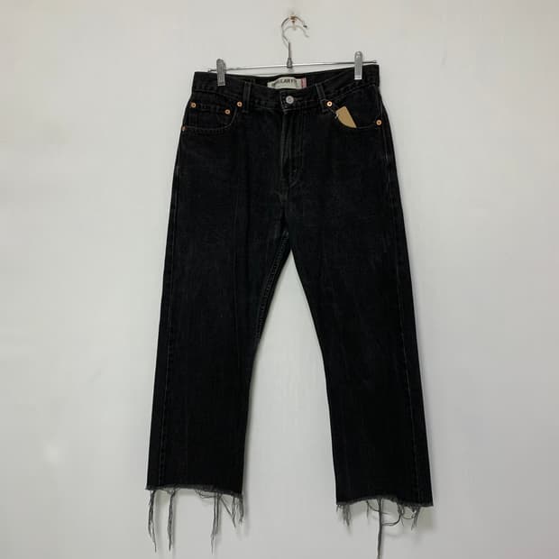 리바이스 블랙 데님 Regular Fit 505 빈티지 흑청 30인치
